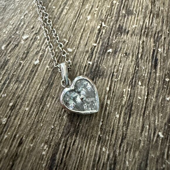 CZ by Kenneth Jay Lane Heart Necklace - Picture 1 of 12